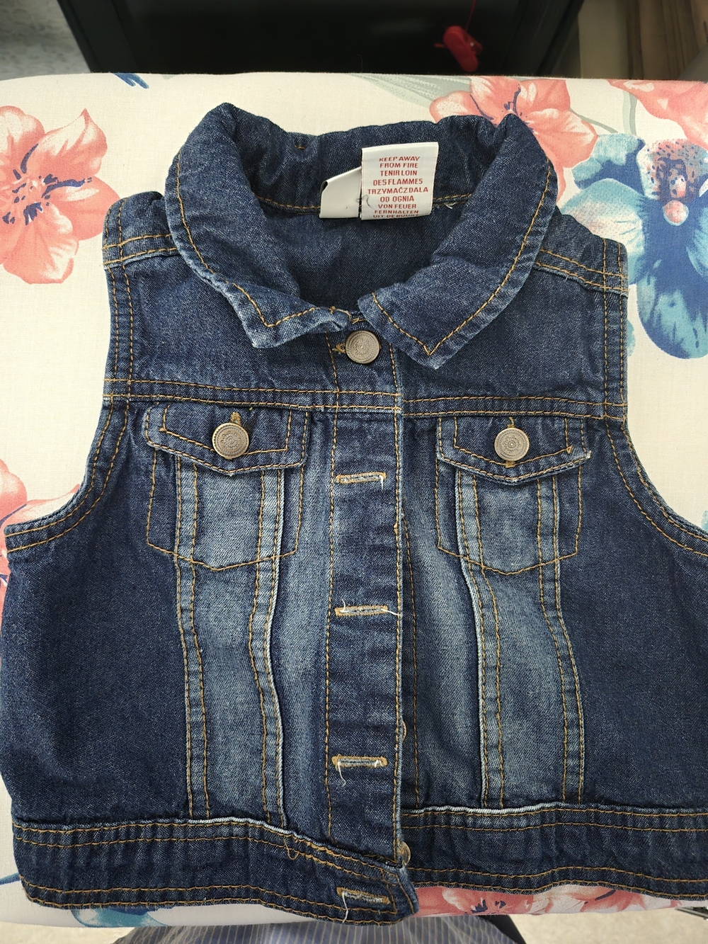 Joie Girls Denim Vest Medium Wash Size S (5/6)